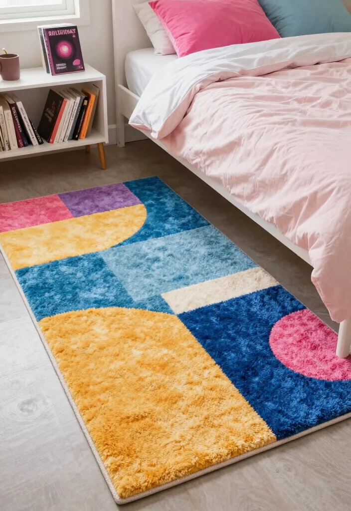 12 Kpop Bedroom Ideas with Trendy Fan Aesthetic 10. Stylish Rugs 0