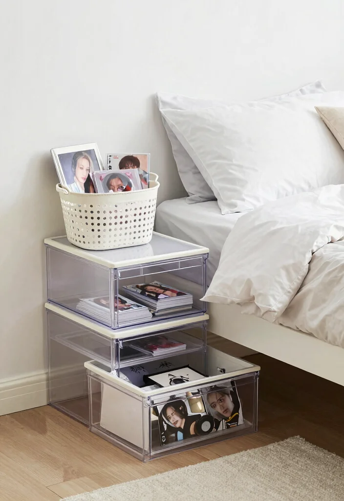 12 Kpop Bedroom Ideas with Trendy Fan Aesthetic 8. Functional Storage Solutions 0