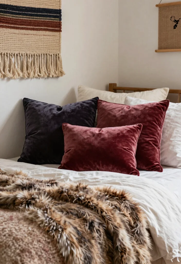 12 Kpop Bedroom Ideas with Trendy Fan Aesthetic 9. Textured Fabrics 0