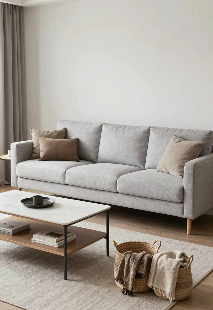 12 Light Gray Sofa Living Room Ideas for Easy Styling 49 12 Light Gray Sofa Living Room Ideas for Easy Styling 9. Incorporate Functional Storage 0
