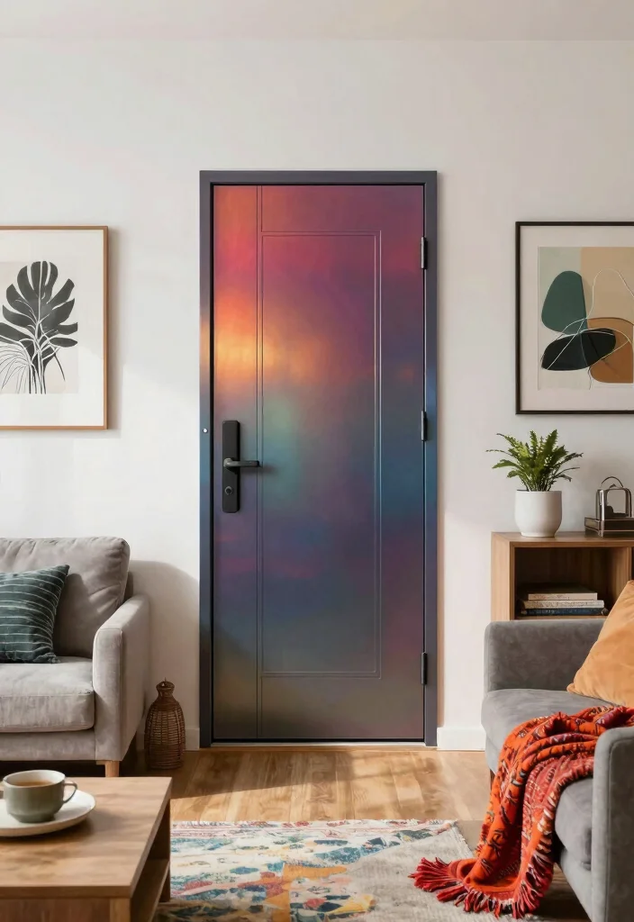 12 Living Room Door Ideas to Improve Flow and Style 12. Sustainable Metal Doors 0