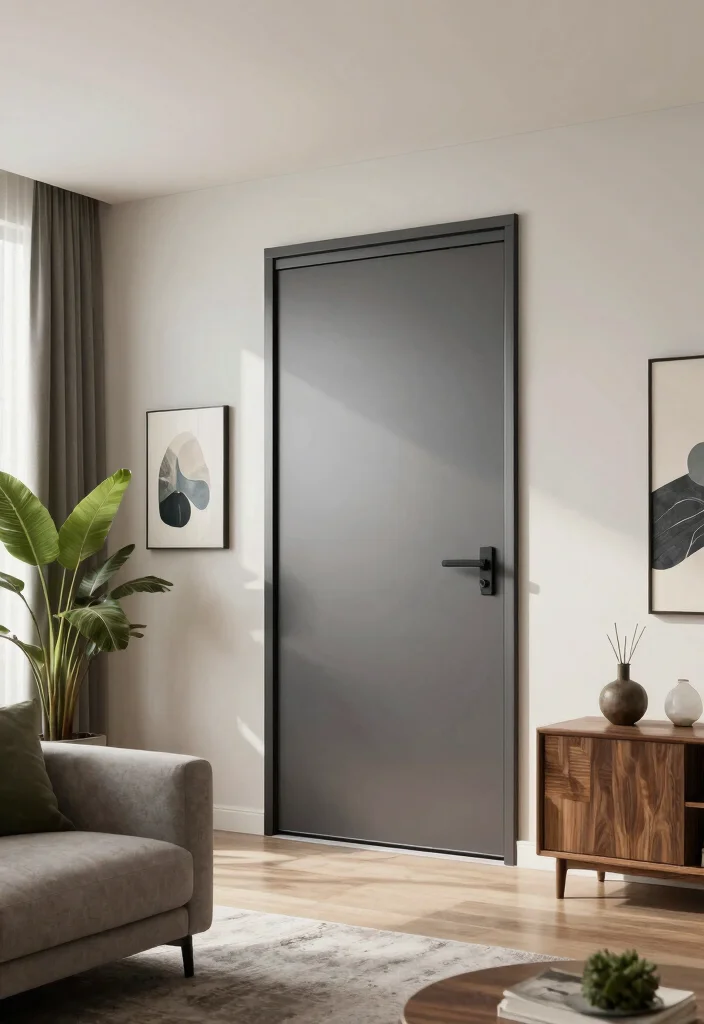 12 Living Room Door Ideas to Improve Flow and Style 6. Pocket Doors for a Seamless Look 0
