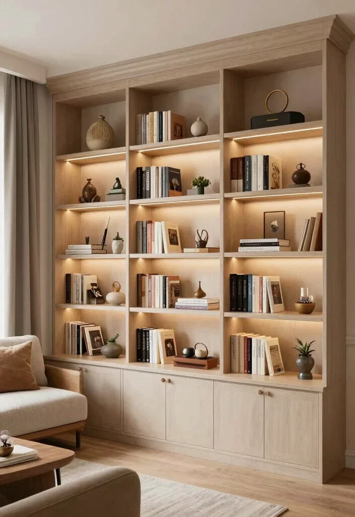12 Living Room Library Ideas for Reading Corners 11. Customized Built ins for Personal Touch 0
