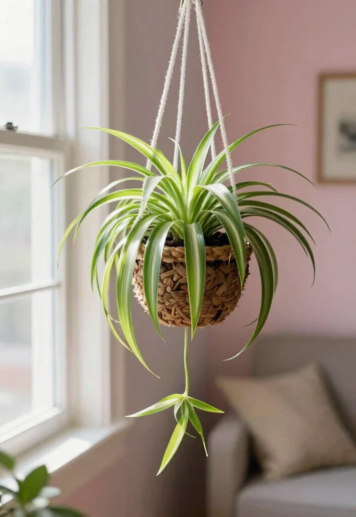 12 Living Room Plant Ideas for a Natural Look 27 12 Living Room Plant Ideas for a Natural Look 7. Spider Plant 0
