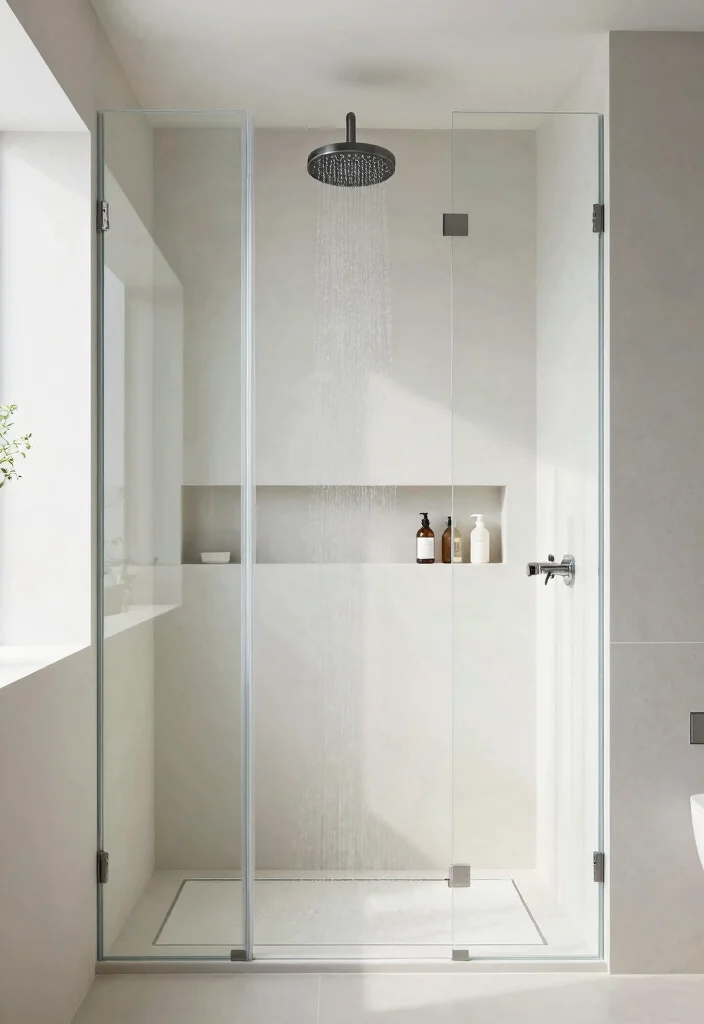12 Modern White Bathroom Ideas with Clean Minimal Style 60 12 Modern White Bathroom Ideas with Clean Minimal Style 10. Minimalist Shower Spaces 0