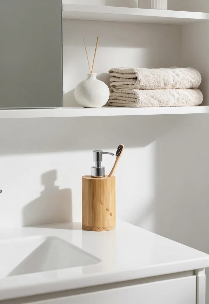 12 Modern White Bathroom Ideas with Clean Minimal Style 25 12 Modern White Bathroom Ideas with Clean Minimal Style 5. Minimalist Bathroom Accessories 0