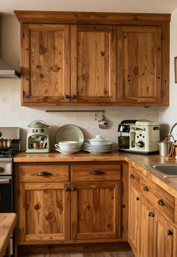 12 Oak Kitchen Ideas with Warm Natural Wood 38 12 Oak Kitchen Ideas with Warm Natural Wood 8. Rustic Oak Cabinetry with Vintage Accents 0
