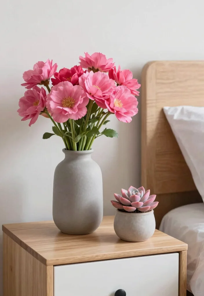 12 Pink and Grey Bedroom Ideas with Balanced Contrast 60 12 Pink and Grey Bedroom Ideas with Balanced Contrast 10. Pink Plants and Flowers 0