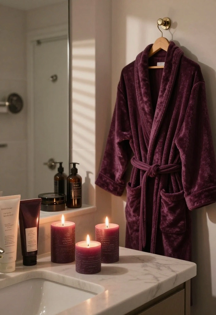 12 Plum Bathroom Ideas for a Rich Elegant Color Palette 40 12 Plum Bathroom Ideas for a Rich Elegant Color Palette 10. Plum Fragrance and Spa Elements 0
