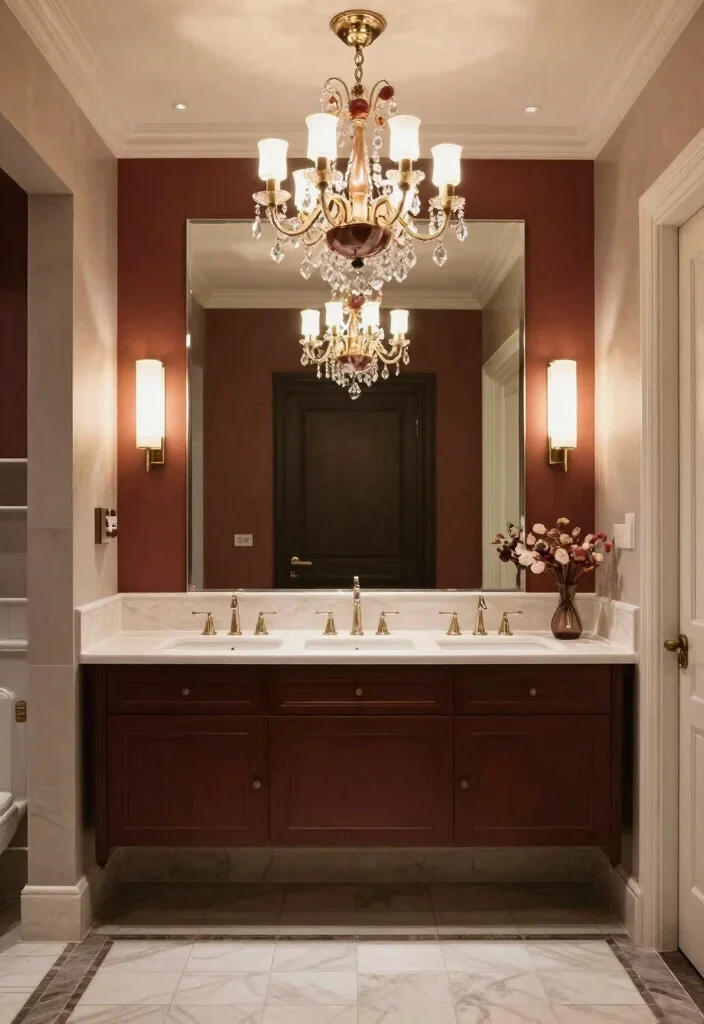 12 Plum Bathroom Ideas for a Rich Elegant Color Palette 39 12 Plum Bathroom Ideas for a Rich Elegant Color Palette 9. Plum Lighting Fixtures 0