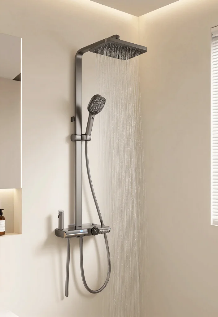 12 Rainshower Bathroom Ideas for a Spa Inspired Experience 23 12 Rainshower Bathroom Ideas for a Spa Inspired Experience 3. Smart Technology Integration 0