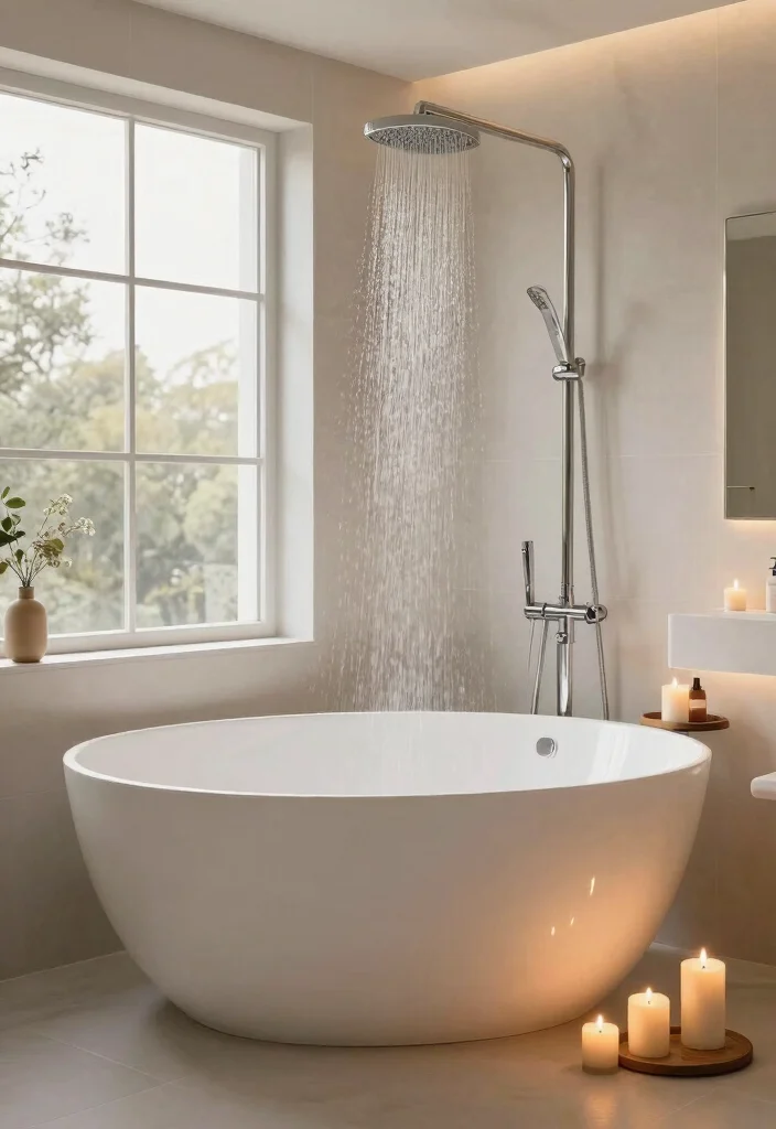 12 Rainshower Bathroom Ideas for a Spa Inspired Experience 36 12 Rainshower Bathroom Ideas for a Spa Inspired Experience 6. Luxurious Bathtub Additions 0