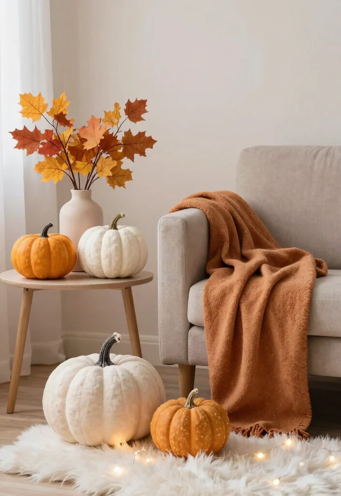 12 Shabby Chic Living Room Ideas with Soft Vintage Charm 11. Seasonal Decor Swaps 0