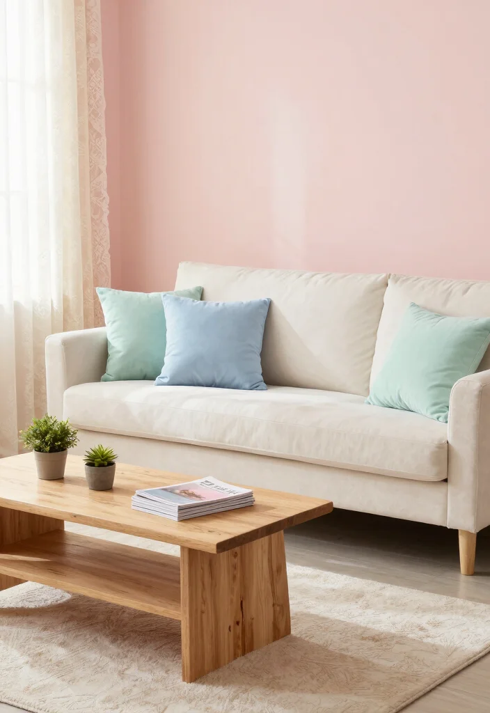 12 Shabby Chic Living Room Ideas with Soft Vintage Charm 3. Soft Color Palettes 0