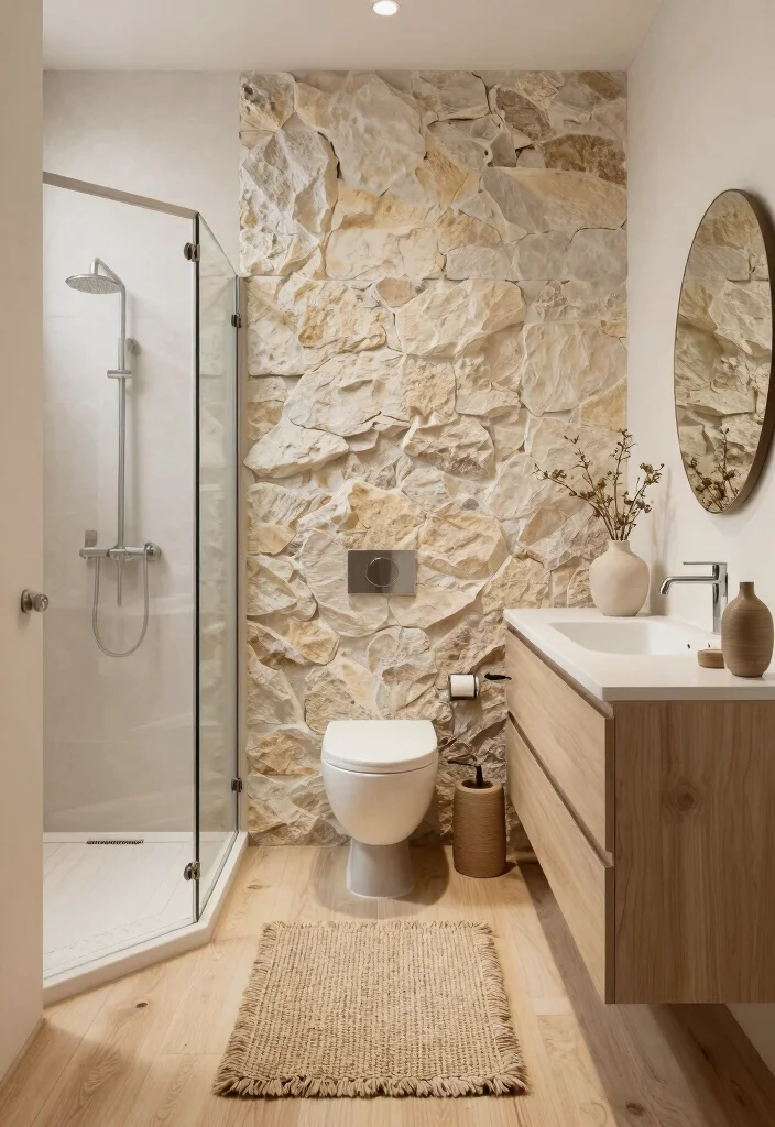 12 Small En Suite Bathroom Ideas with Smart Space Planning 38 12 Small En Suite Bathroom Ideas with Smart Space Planning 8. Textured Materials for Depth 0