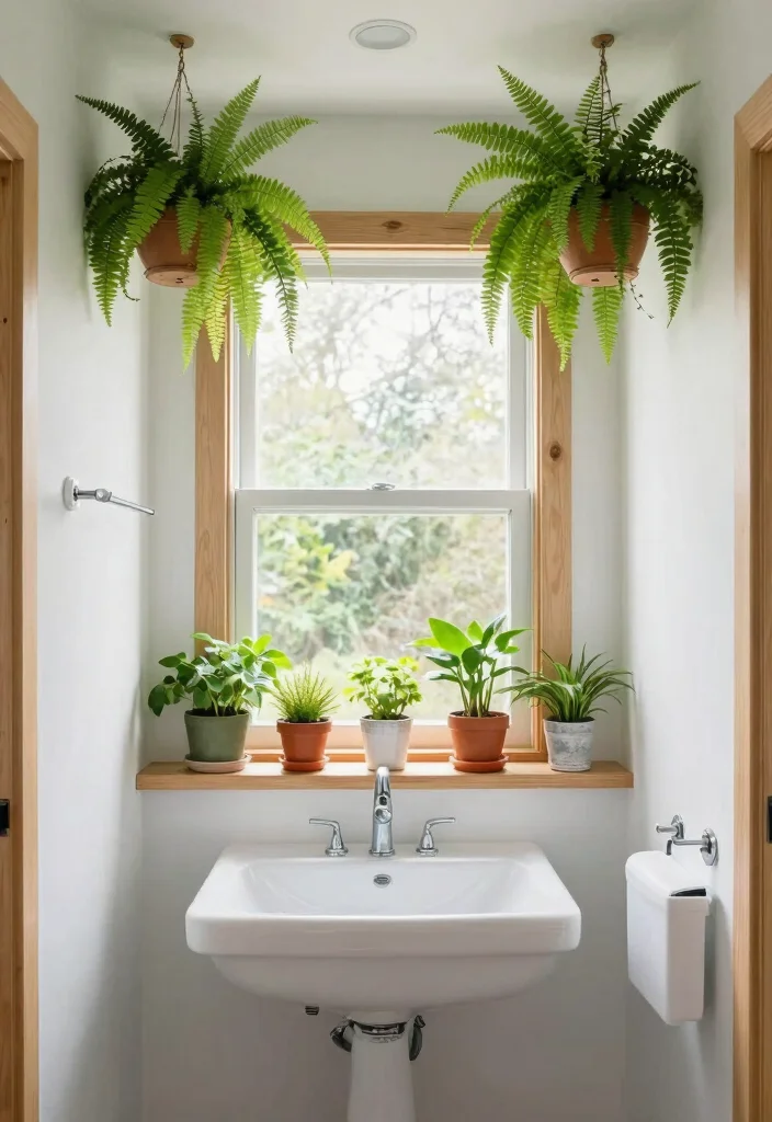 12 Small En Suite Bathroom Ideas with Smart Space Planning 49 12 Small En Suite Bathroom Ideas with Smart Space Planning 9. Greenery for a Fresh Vibe 0