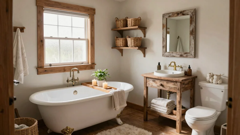 12 Small Farmhouse Bathroom Ideas with Cozy Rustic Details