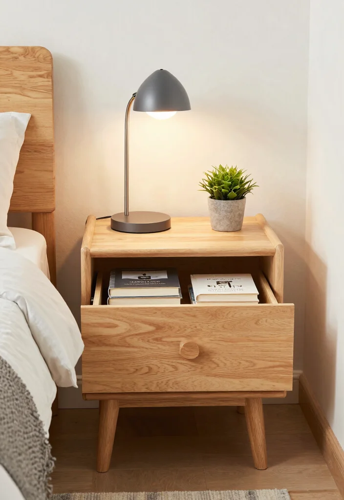 12 Small Space Bedroom Cabinet Ideas for Smart Storage 3. Multifunctional Nightstands 0