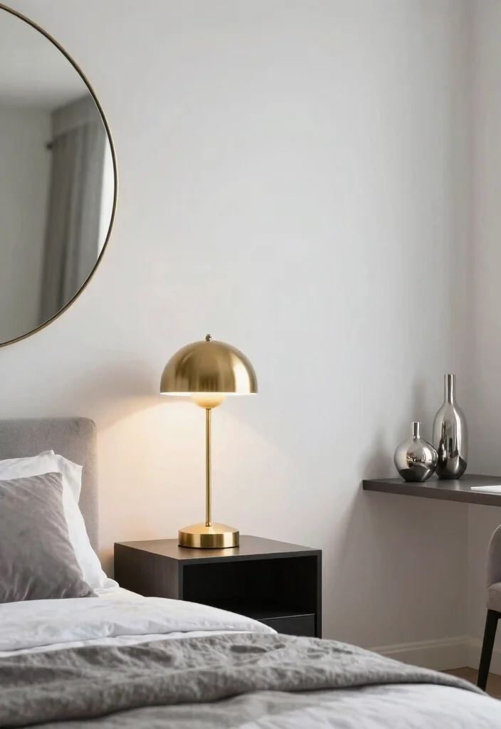 12 White Wall Bedroom Ideas for a Bright Airy Look 51 12 White Wall Bedroom Ideas for a Bright Airy Look 11. Add a Touch of Metallics 0