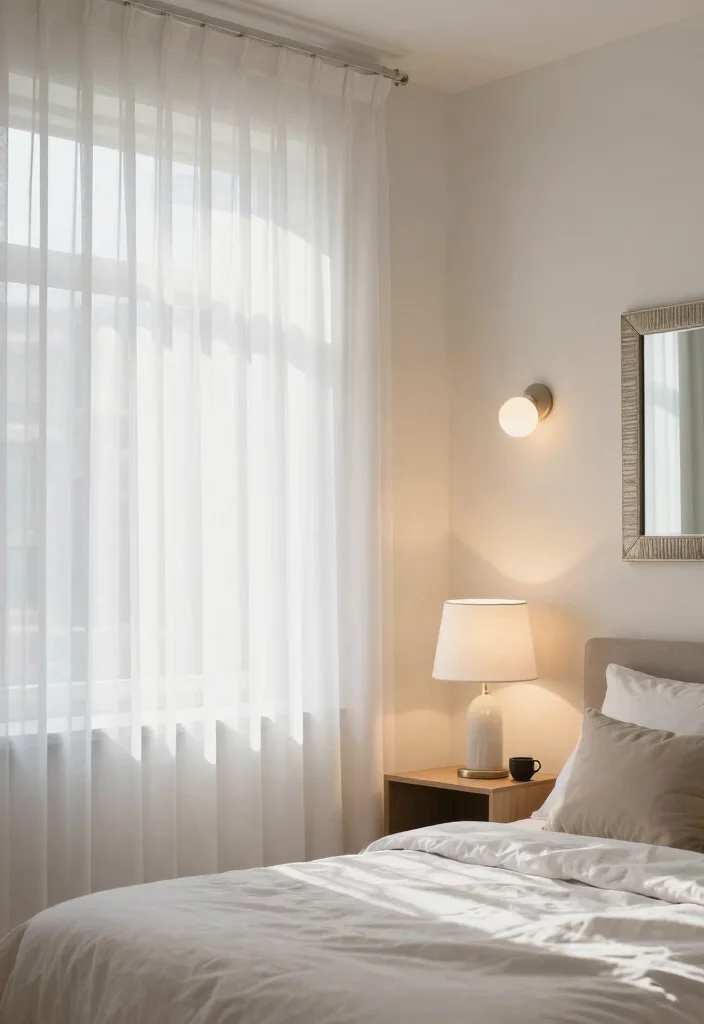 12 White Wall Bedroom Ideas for a Bright Airy Look 37 12 White Wall Bedroom Ideas for a Bright Airy Look 7. Play with Lighting 0