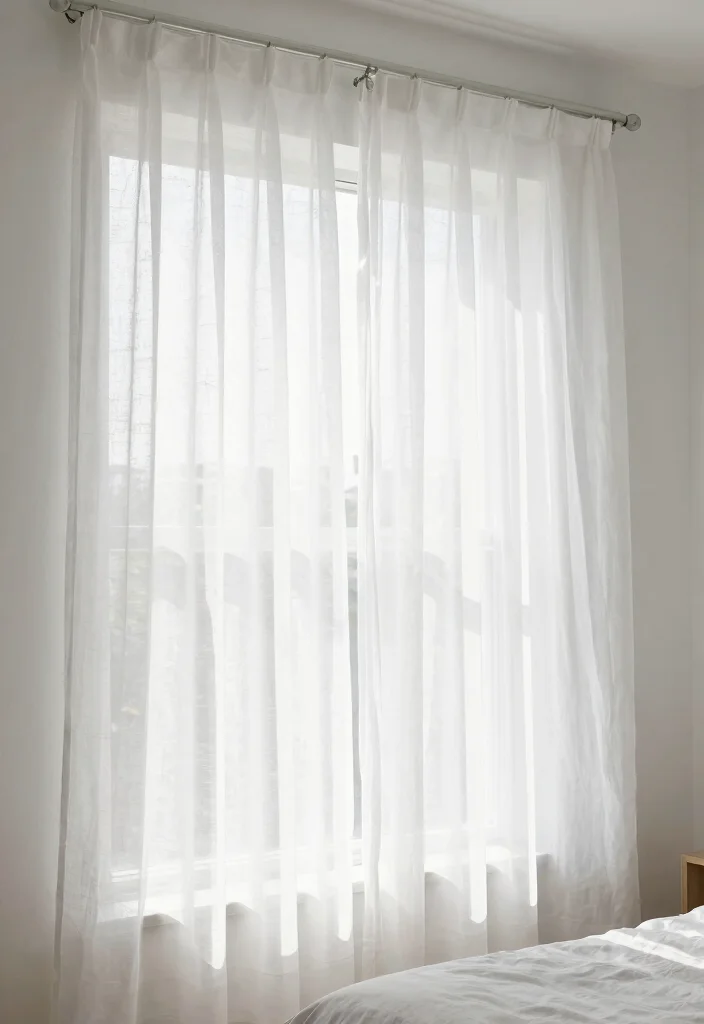 12 White Wall Bedroom Ideas for a Bright Airy Look 39 12 White Wall Bedroom Ideas for a Bright Airy Look 9. Choose Simple Window Treatments 0