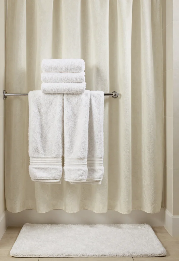 14 Aesthetic Bathroom Decor Ideas with Soft Modern Vibes 10. Luxurious Textiles 0