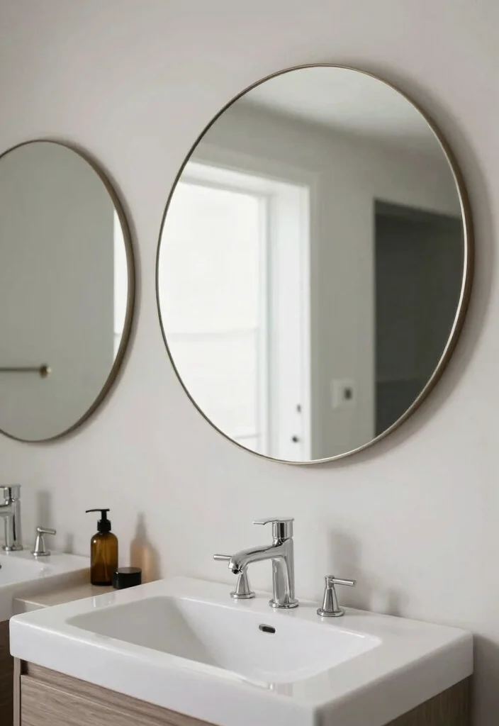 14 Aesthetic Bathroom Decor Ideas with Soft Modern Vibes 14. Clever Use of Mirrors 0