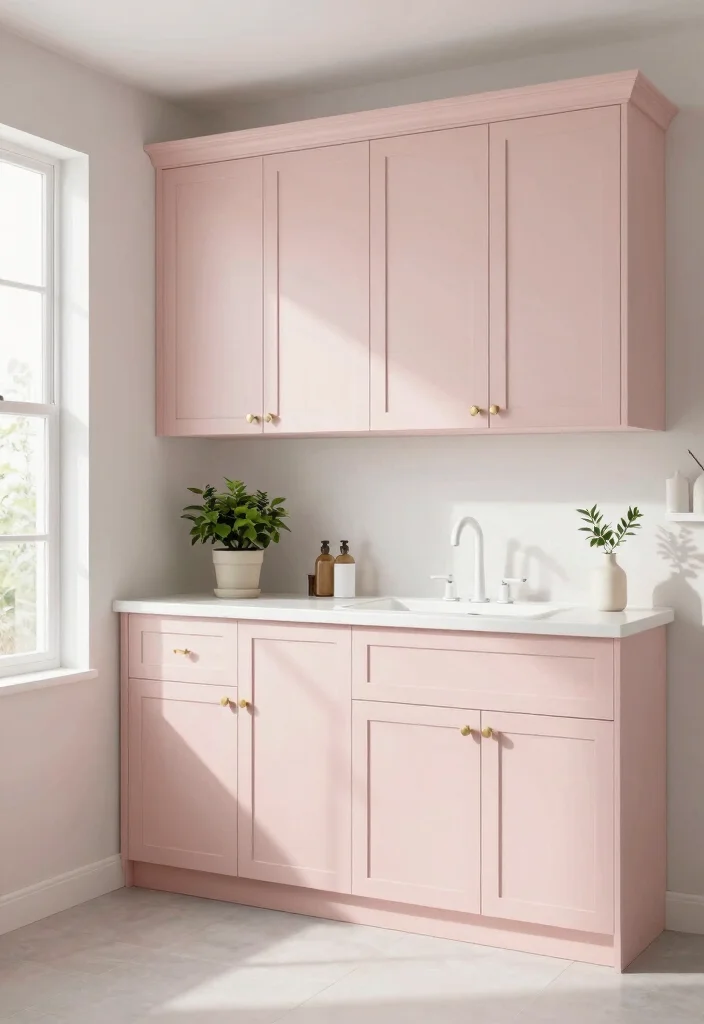 14 Bathroom Cabinet Color Ideas to Refresh the Space 64 14 Bathroom Cabinet Color Ideas to Refresh the Space 14. Subtle Blush for Soft Elegance 0