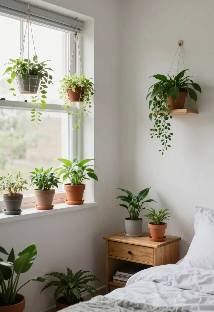 14 Bedroom Decor Ideas for Small Rooms That Feel Open 12. Add Greenery for Freshness 0