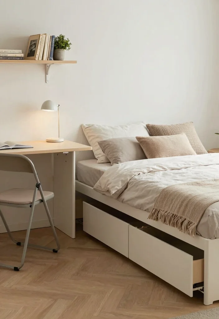 14 Bedroom Decor Ideas for Small Rooms That Feel Open 2. Choose Multi Functional Furniture 0