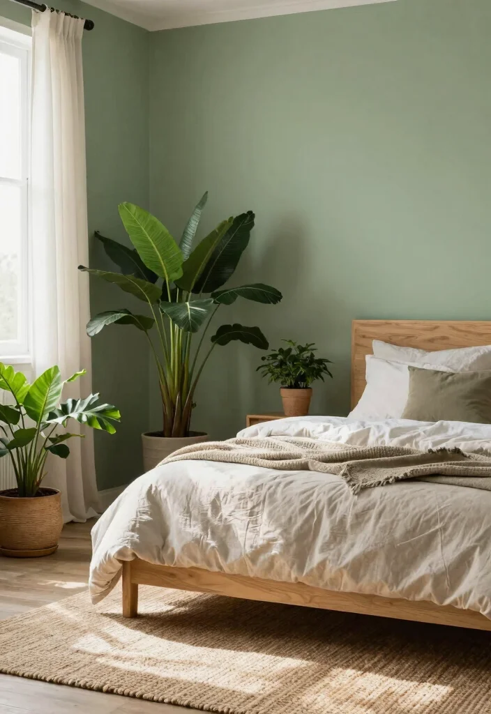 14 Bedroom Wall Color Paint Ideas to Set the Mood 1. Soft Sage Green for Serenity 0