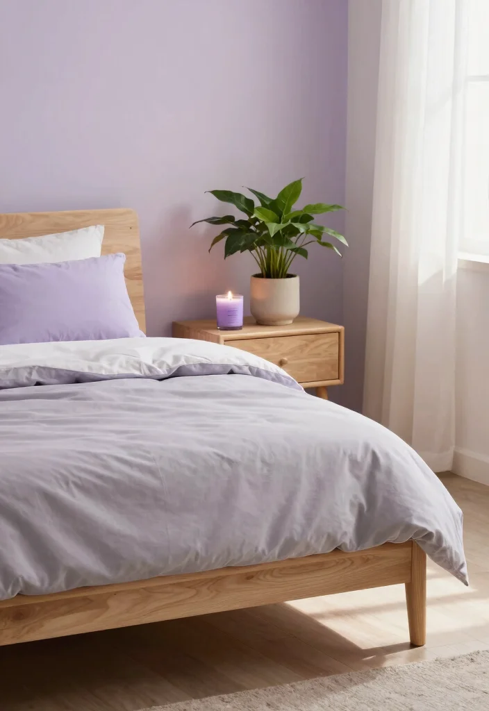 14 Bedroom Wall Color Paint Ideas to Set the Mood 2. Delicate Lavender for Calmness 0
