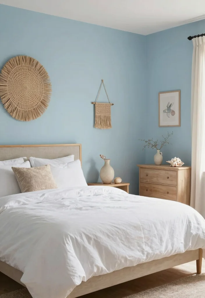 14 Bedroom Wall Color Paint Ideas to Set the Mood 4. Soft Blue for Relaxation 0