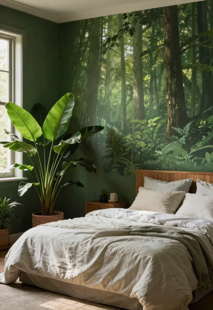 14 Bedroom Wall Color Paint Ideas to Set the Mood 8. Lush Forest Green for Connection to Nature 0