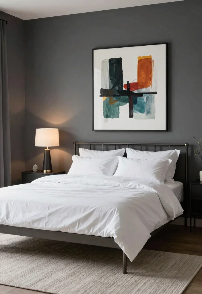 14 Bedroom Wall Paint Color Ideas for Modern Homes 13 14 Bedroom Wall Paint Color Ideas for Modern Homes 3. Cool Charcoal Gray 0