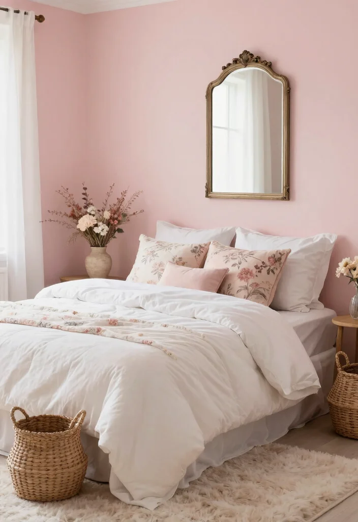 14 Bedroom Wall Paint Color Ideas for Modern Homes 24 14 Bedroom Wall Paint Color Ideas for Modern Homes 4. Soft Blush Pink 0