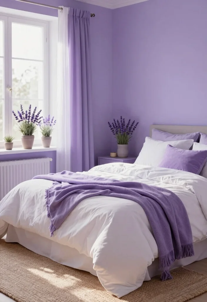 14 Bedroom Wall Paint Color Ideas for Modern Homes 25 14 Bedroom Wall Paint Color Ideas for Modern Homes 5. Tranquil Lavender 0