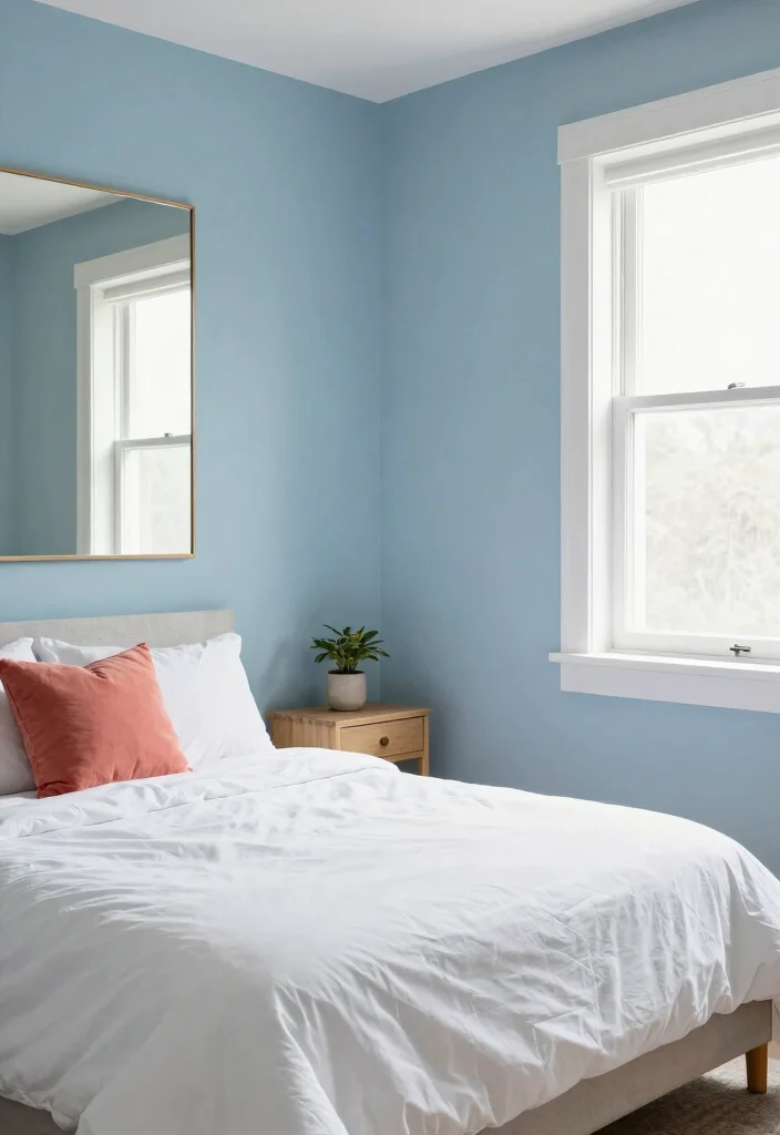 14 Bedroom Wall Paint Color Ideas for Modern Homes 37 14 Bedroom Wall Paint Color Ideas for Modern Homes 7. Calm Sky Blue 0