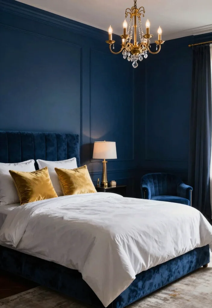 14 Bedroom Wall Paint Color Ideas for Modern Homes 39 14 Bedroom Wall Paint Color Ideas for Modern Homes 9. Bold Indigo 0