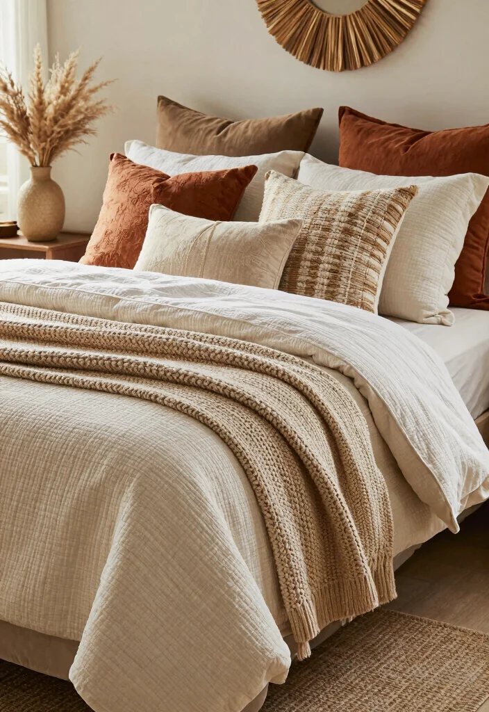 14 Boho Chic Bedroom Ideas with Texture and Personality 63 14 Boho Chic Bedroom Ideas with Texture and Personality 13. Textured Bedding Ideas 0