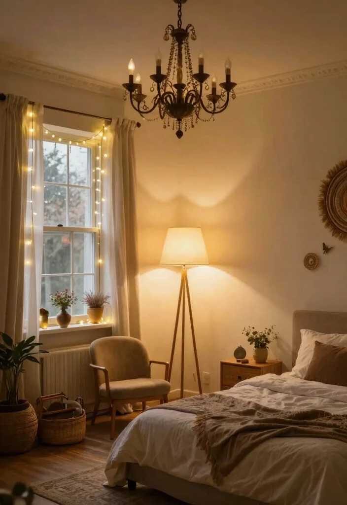 14 Boho Chic Bedroom Ideas with Texture and Personality 49 14 Boho Chic Bedroom Ideas with Texture and Personality 9. Eclectic Lighting 0