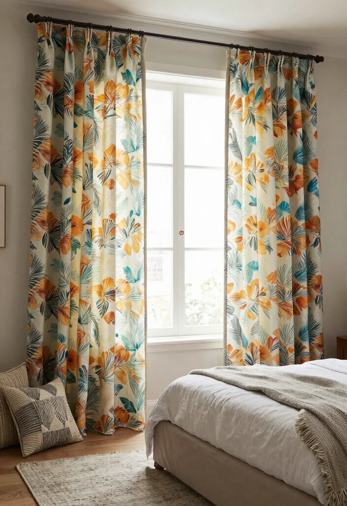 14 Cheap Bedroom Ideas That Still Look Beautiful 52 14 Cheap Bedroom Ideas That Still Look Beautiful 12. Patterned Curtains 0