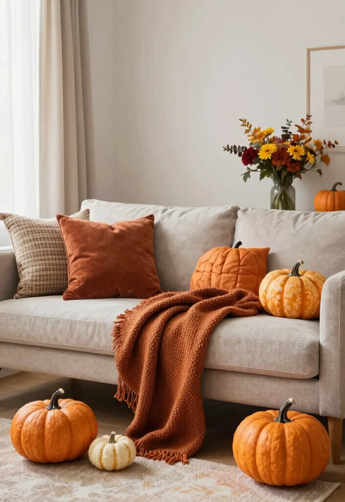 14 Cozy Living Room Decor Ideas for Everyday Comfort 13. Seasonal Decor Refresh 0