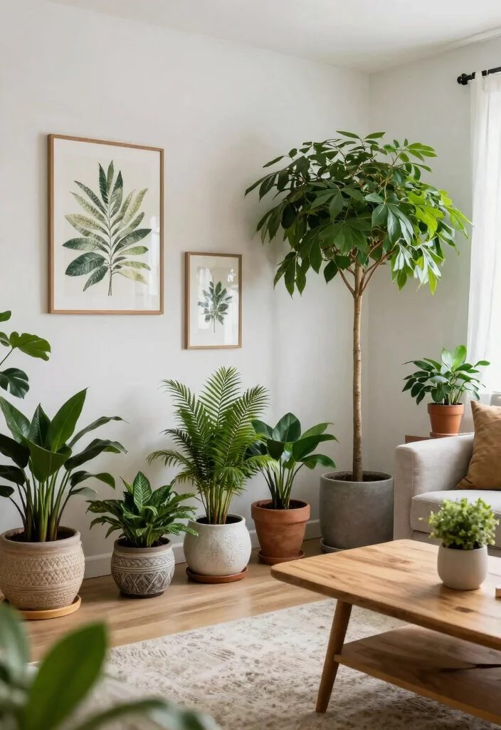 14 Cozy Living Room Decor Ideas for Everyday Comfort 6. Nature Inspired Decor 0