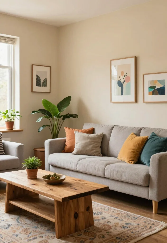 14 Indian Living Room Wall Color Ideas with Warm Tones 7. Soft Almond Beige 0