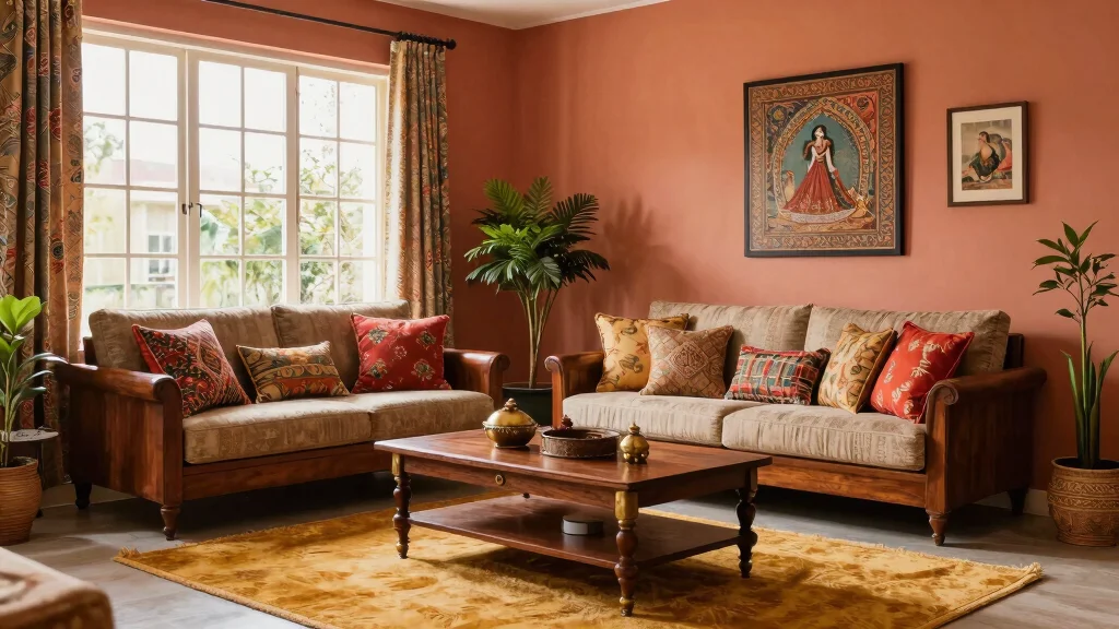14 Indian Living Room Wall Color Ideas with Warm Tones