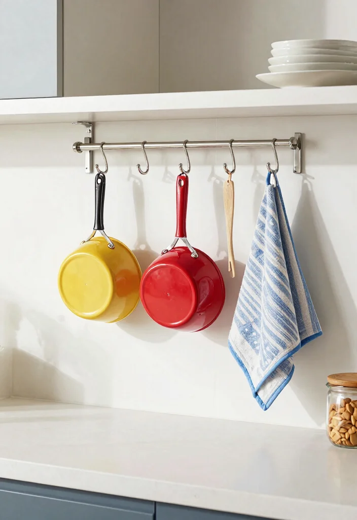 14 Kitchen Island Storage Layout Ideas for Better Function 7. Stylish Hooks for Hanging Items 0