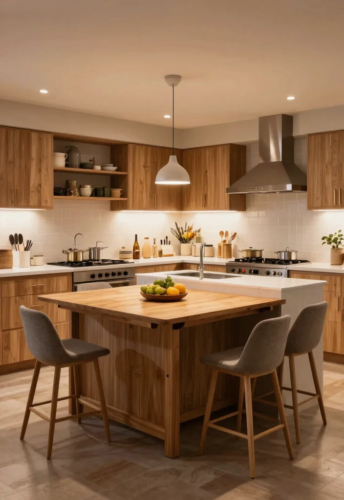 14 Kitchen Layout Ideas for Better Workflow 43 14 Kitchen Layout Ideas for Better Workflow 13. Multi Functional Kitchen Layout 0