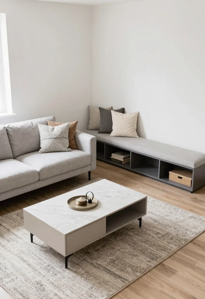 14 Living Room Extension Ideas to Add More Space 3. Space Saving Furniture 0