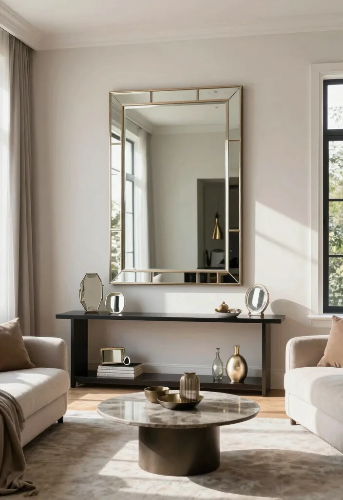 14 Living Room Extension Ideas to Add More Space 4. Mirrors for Illusion of Space 0